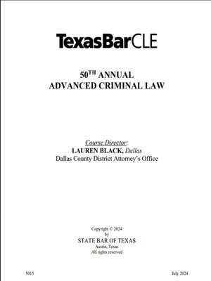 cover image of Advanced Criminal Law 2024